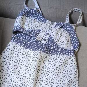 Topshop Navy and Cream Patterned Camisole